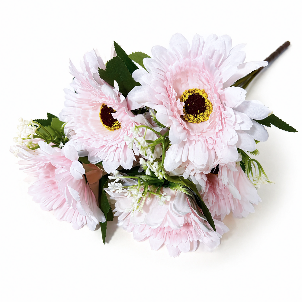Buchet gerbere artificiale, culoare roz deschis - ROC AF31