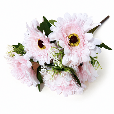Buchet gerbere artificiale, culoare roz deschis - ROC AF31