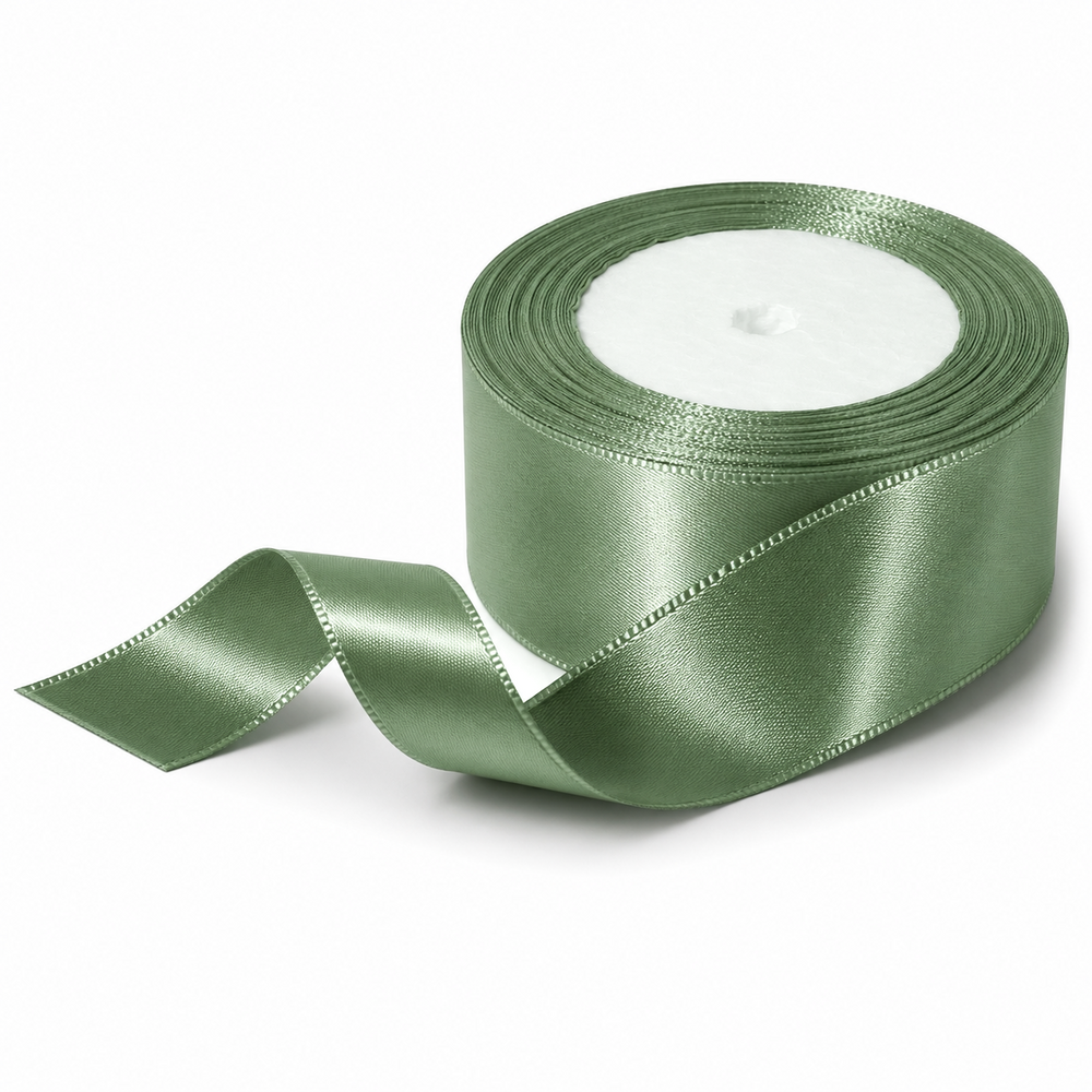 Rolă panglică satin, 4 cm, culoare verde NR. 65 - ROC 0811
