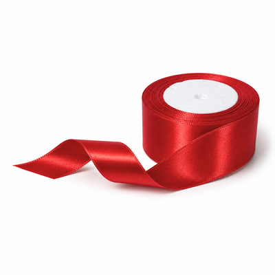 Rolă panglică satin, 4 cm, culoare roșu NR. 26 - ROC 0811