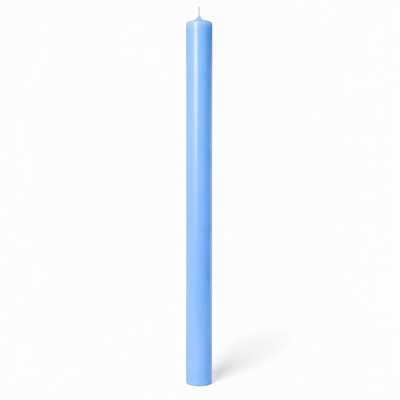 Lumânare din parafină albă pentru botez, 60 cm, culoare albastru - 60040 DR ALBASTRU