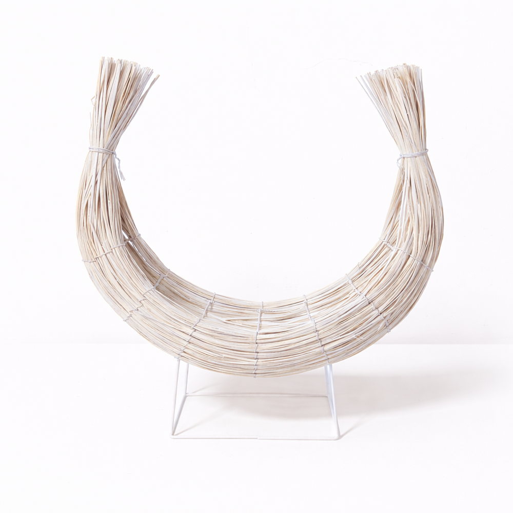 Coș decorativ tip bărcuță din nuiele - ROC CO15