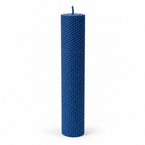 Lumânare din ceară de albine tip fagure, 35 cm, culoare albastru NR. 10 - 35060TFC