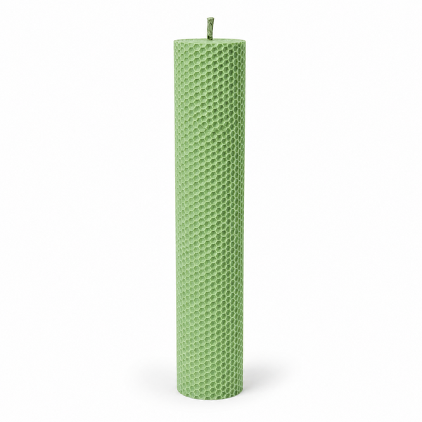 Lumânare din ceară de albine tip fagure, 35 cm, culoare verde NR. 8 - 35060TFC