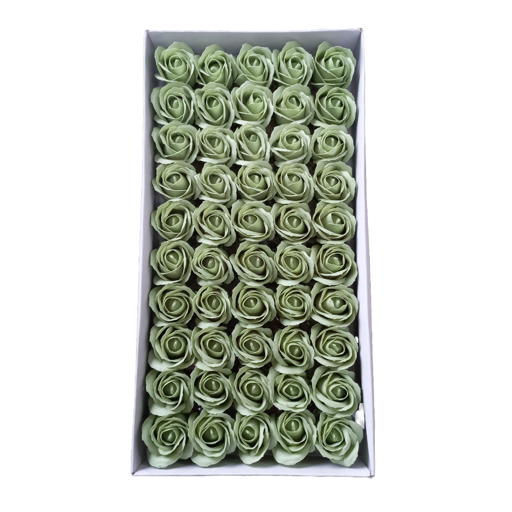 Set 50 trandafiri din săpun, culoare verde - NR. 75 - ROC M1