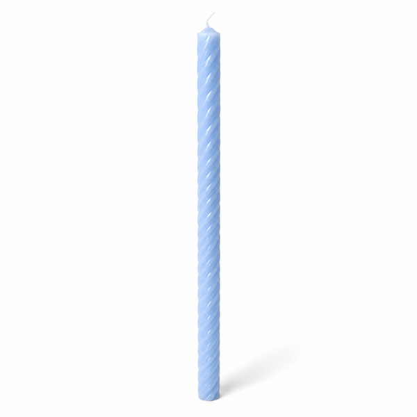 Lumânare din parafină albă pentru botez, 45 cm, culoare albastru - 45030 SP ALBASTRU