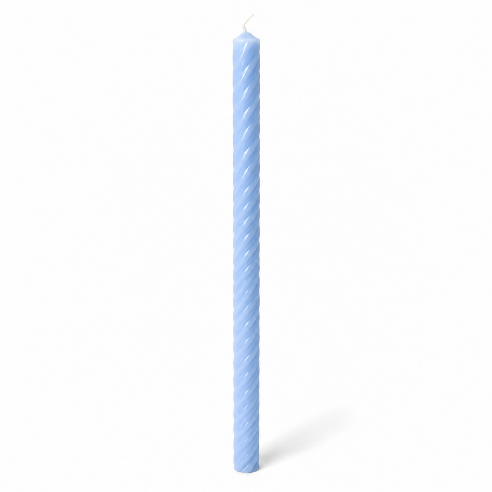 Lumânare din parafină albă pentru botez, 70 cm, culoare albastru - 70030 SP ALBASTRU