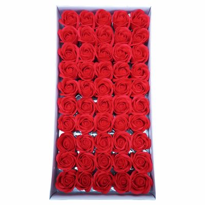Set 50 trandafiri din săpun, culoare roșu - NR. 8 - ROC M1