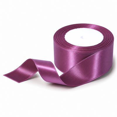 Rolă panglică satin, 4 cm, culoare mov prăfuit NR. 107 - ROC 0811