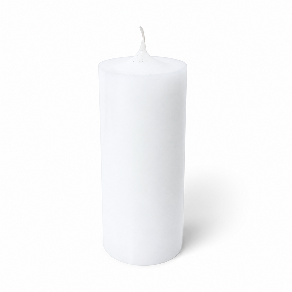 Lumânare decorativă din parafină albă, 10 cm - 10070
