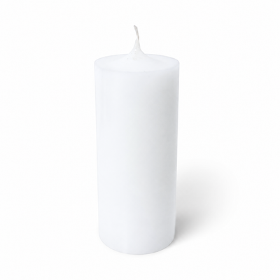 Lumânare decorativă din parafină albă, 10 cm - 10070