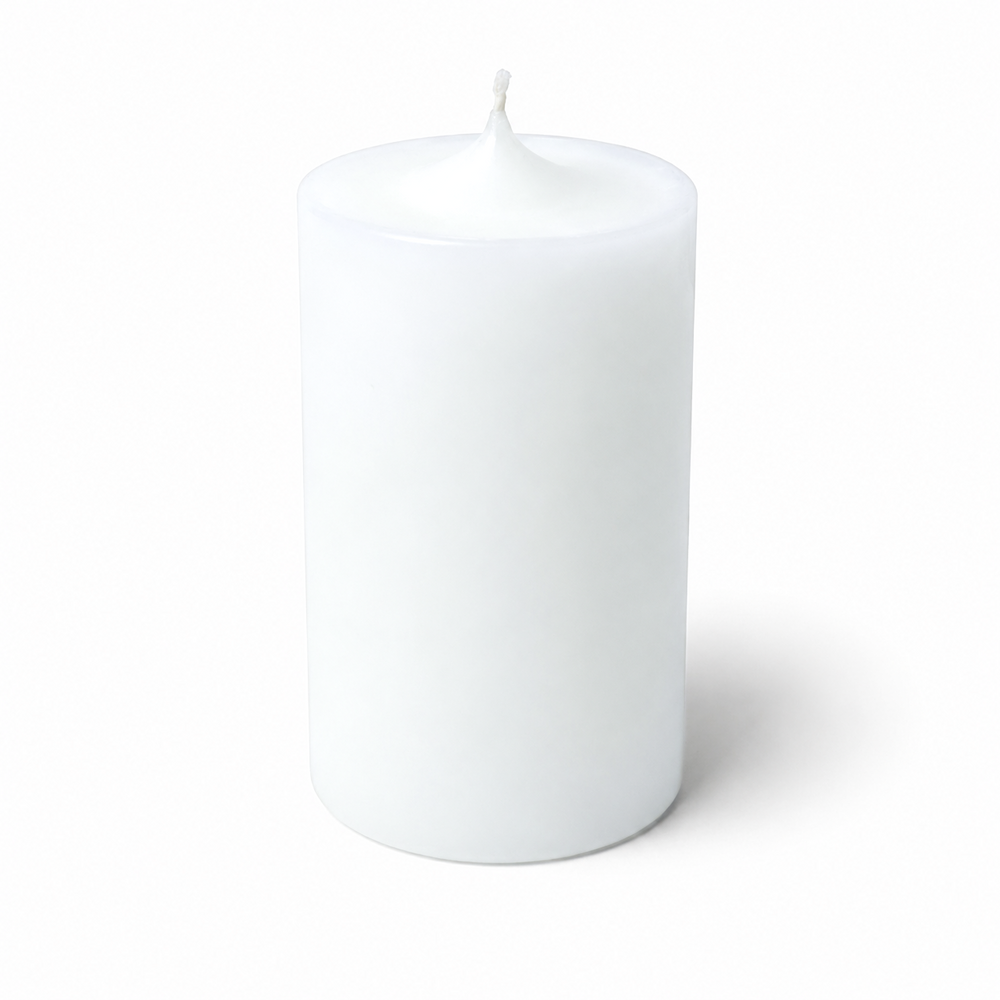 Lumânare decorativă din parafină albă, 8 cm - 8070