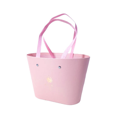 Cutie cu mânere pentru aranjamente florale, culoare roz - ROC 905
