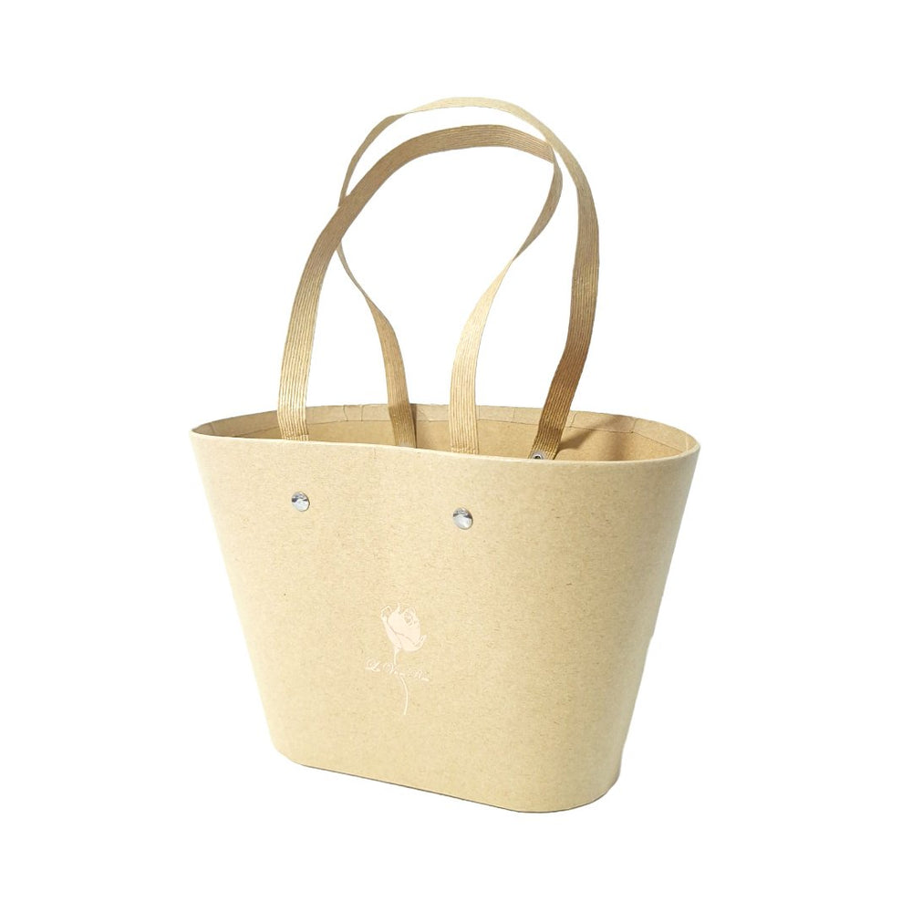 Cutie cu mânere pentru aranjamente florale, culoare maro - ROC 905