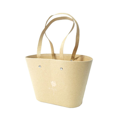 Cutie cu mânere pentru aranjamente florale, culoare maro - ROC 905