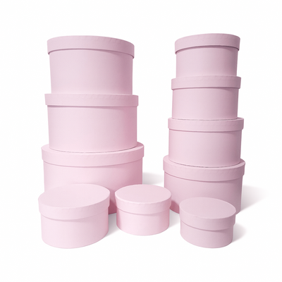 Set 10 cutii din carton pentru aranjamente florale, culoare roz - ROC 956