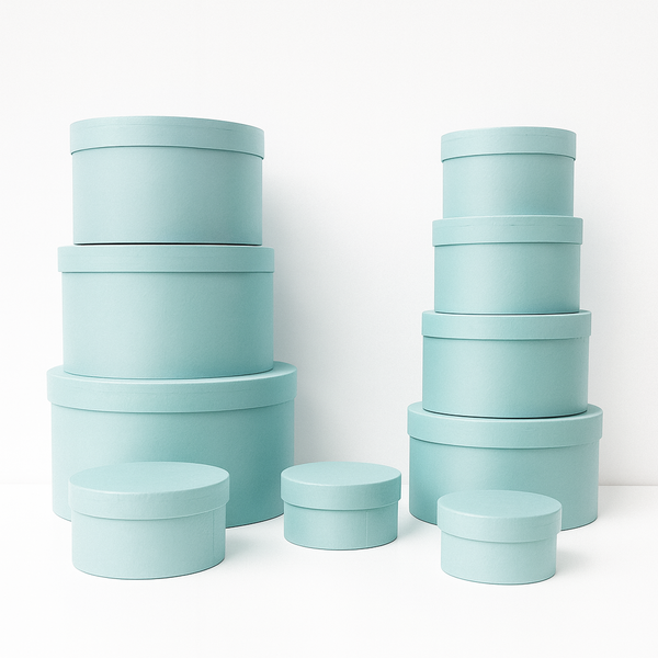 Set 10 cutii din carton pentru aranjamente florale, culoare turcoaz - ROC 956
