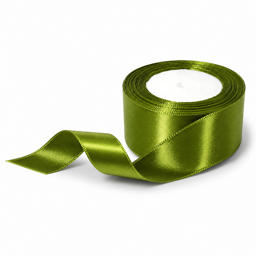 Rolă panglică satin, 4 cm, culoare verde NR. 98 - ROC 0811