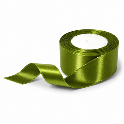 Rolă panglică satin, 4 cm, culoare verde NR. 98 - ROC 0811