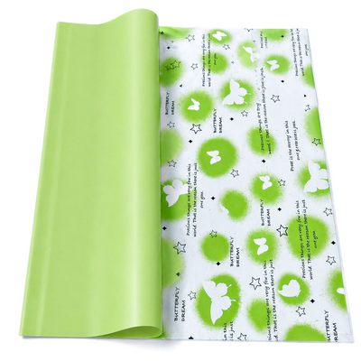 Coli celofan cu fluturi, culoare verde J03 - ROC A288