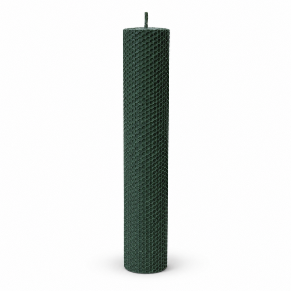 Lumânare din ceară de albine tip fagure, 40 cm, culoare verde închis NR. 13 - 40060TFC