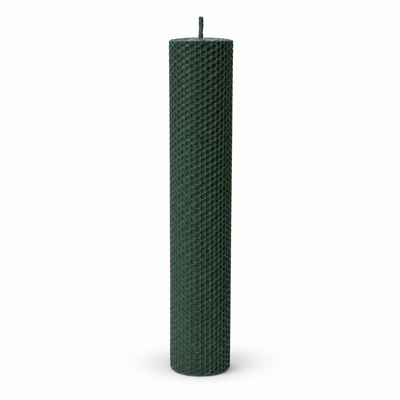 Lumânare din ceară de albine tip fagure, 35 cm, culoare verde închis NR. 13 - 35060TFC