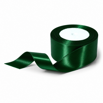 Rolă panglică satin, 4 cm, culoare verde NR. 49 - ROC 0811