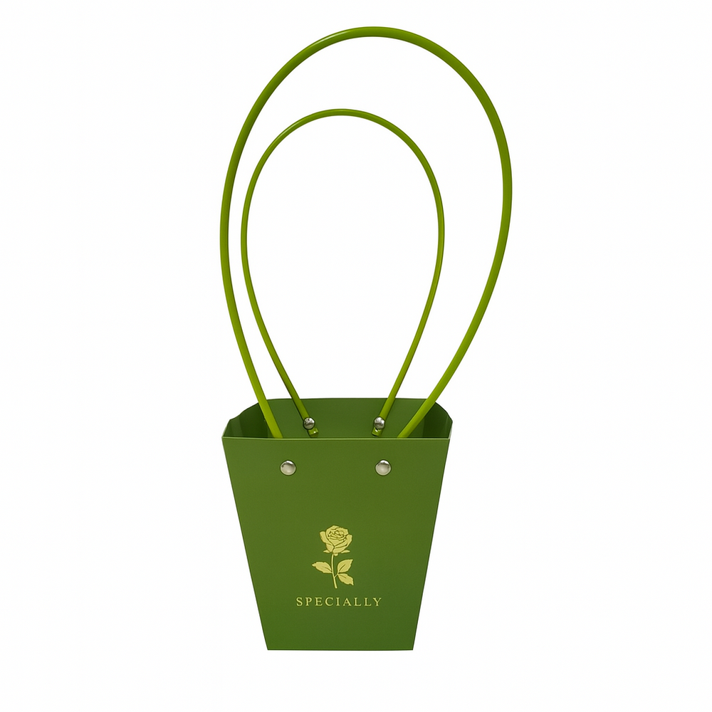 Set 10 pungi cu print ”SPECIALLY”, culoare verde - ROC A106