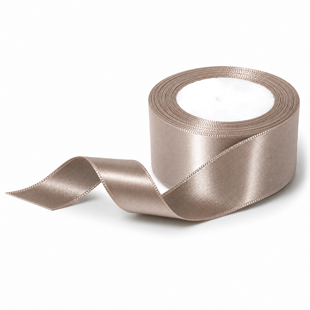 Rolă panglică satin, 4 cm, culoare maro NR. 60 - ROC 0811