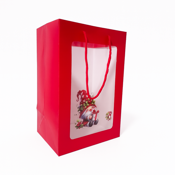 Set 10 pungi cu fereastră, model spiriduș, 30 cm - ROC A15