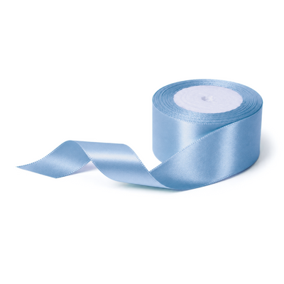 Rolă panglică satin, 4 cm, culoare albastru NR. 187 - ROC 0811