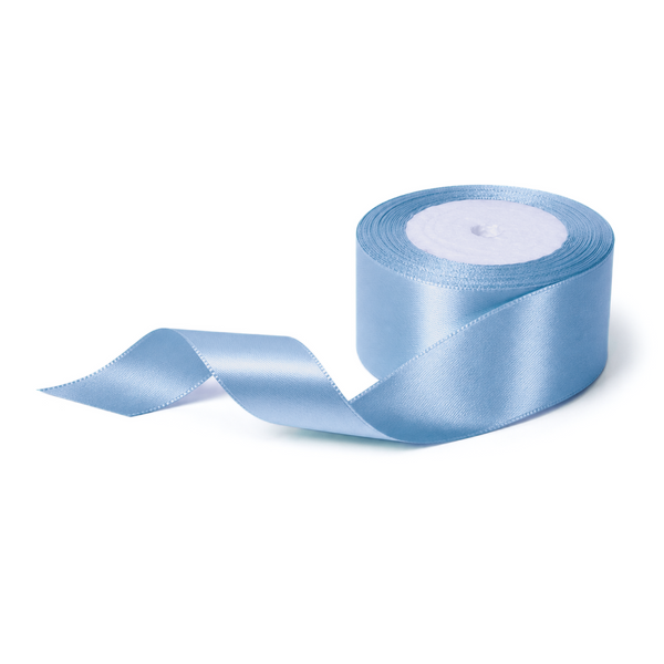 Rolă panglică satin, 4 cm, culoare albastru NR. 187 - ROC 0811