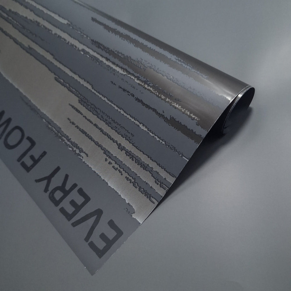 Coli celofan cu print model 2, culoare gri 08 - ROC A288