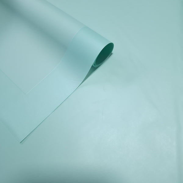 Coli celofan semitransparent cu chenar mare, culoare turcoaz R04 - ROC A288