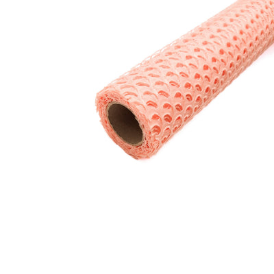 Rolă ambalaj tip dantelă perforată, culoare roz somon