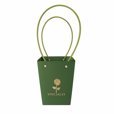 Set 10 pungi cu print ”SPECIALLY” , culoare verde - ROC A81