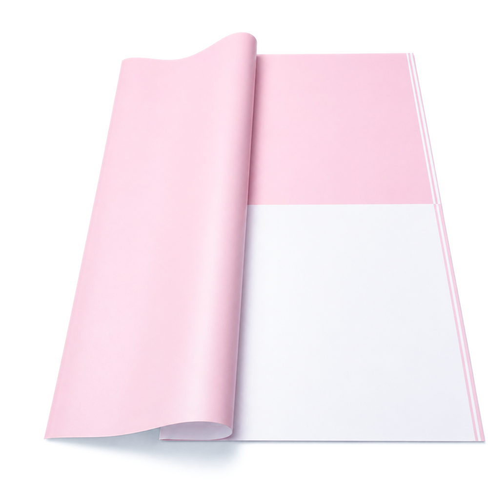 Coli celofan cu print model 6, culoare roz deschis J02 - ROC A288