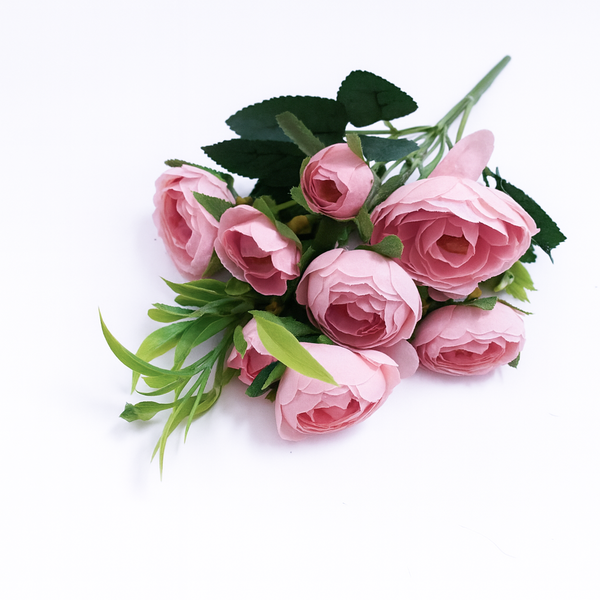 Buchet Ranunculus artificial, culoare roz - ROC AF14