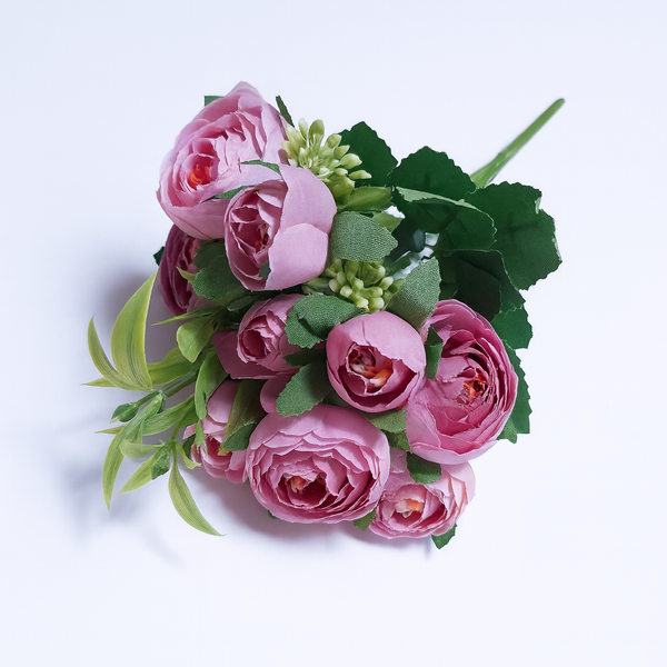 Buchet Ranunuculus artificial, culoare roz prăfuit - ROC AF14