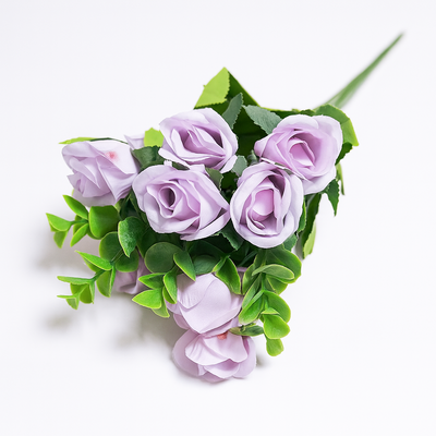 Buchet trandafiri artificiali, culoare lila - ROC AF15