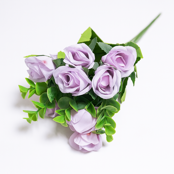 Buchet trandafiri artificiali, culoare lila - ROC AF15