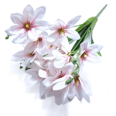 Buchet artificial magnolie, culoare alb cu roz - ROC AF28