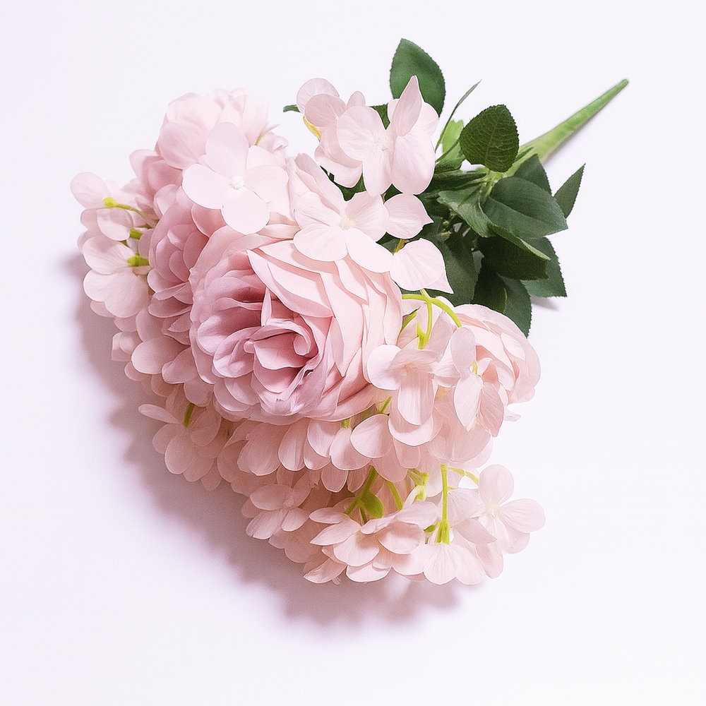 Buchet artificial ranunculus, culoare roz prăfuit - ROC AF30