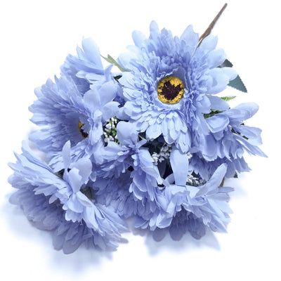 Buchet gerbere artificiale, culoare blue - ROC AF31