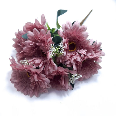 Buchet gerbere artificiale, culoare roz prăfuit - ROC AF31
