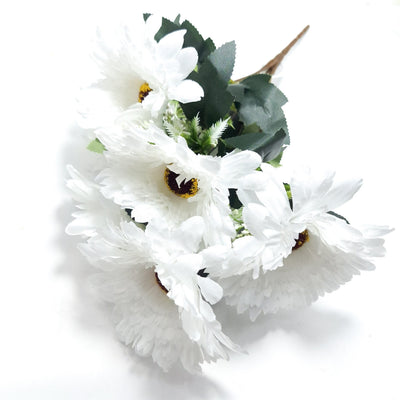 Buchet gerbere artificiale, culoare alb - ROC AF31