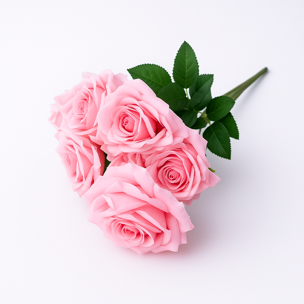 Buchet trandafiri artificiali, culoare roz - ROC AF32