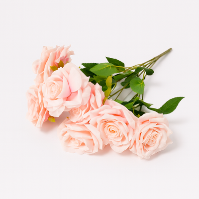 Buchet trandafiri artificiali, culoare roz deschis - ROC AF32