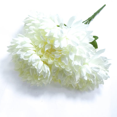 Buchet crizanteme artificiale, culoare crem - ROC AF36