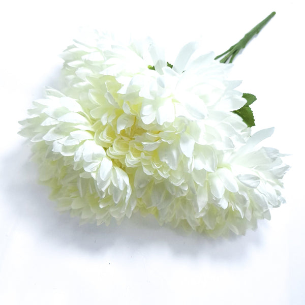 Buchet crizanteme artificiale, culoare crem - ROC AF36